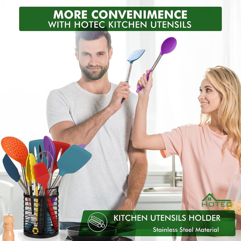 446°F Heat Resistant Silicone Kitchen Utensils, Cooking Utensil Set, Spatula Set, BPA Free, Kitchen Gadgets, Utensils
