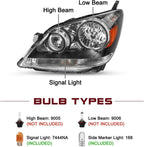 JSBOYAT Headlights for 2005-2010 Honda Odyssey OE Style