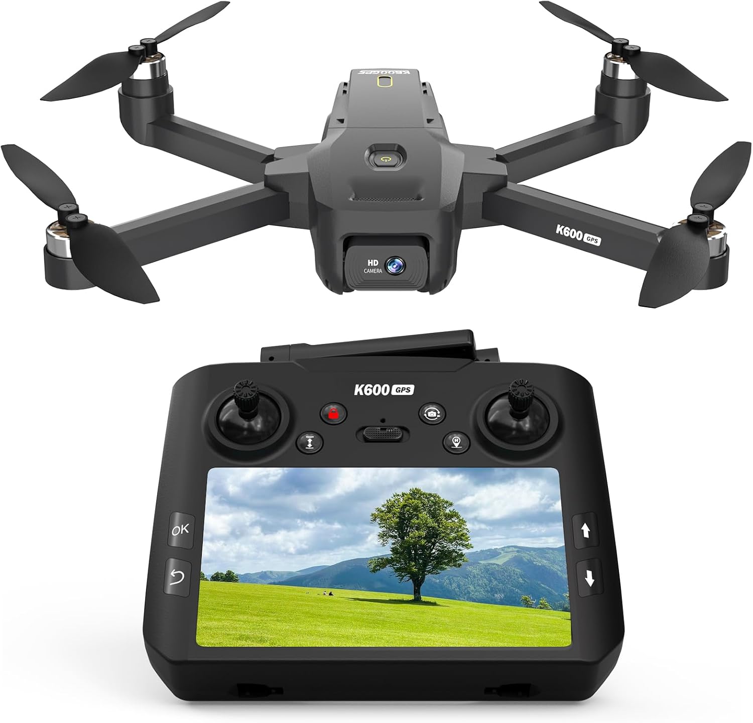 4.5‘’ Screen on Controller GPS Drone with EIS Camera for Adult Kid Beginner | Auto Return and Follow Me Mode Long