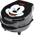 Mickey Mouse 4" Mini Waffle Maker by Select Brands - Cute Appliance for Single Waffle - Features Nonstick Plates &