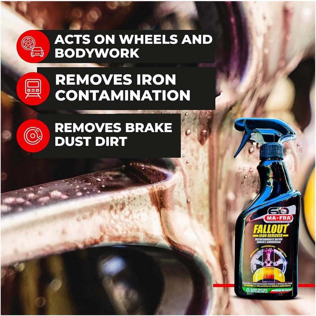 Fall Out Iron Remover | Color Change Decontaminant for Brake Dust and Iron Fallout | pH Balanced and Acid Free for