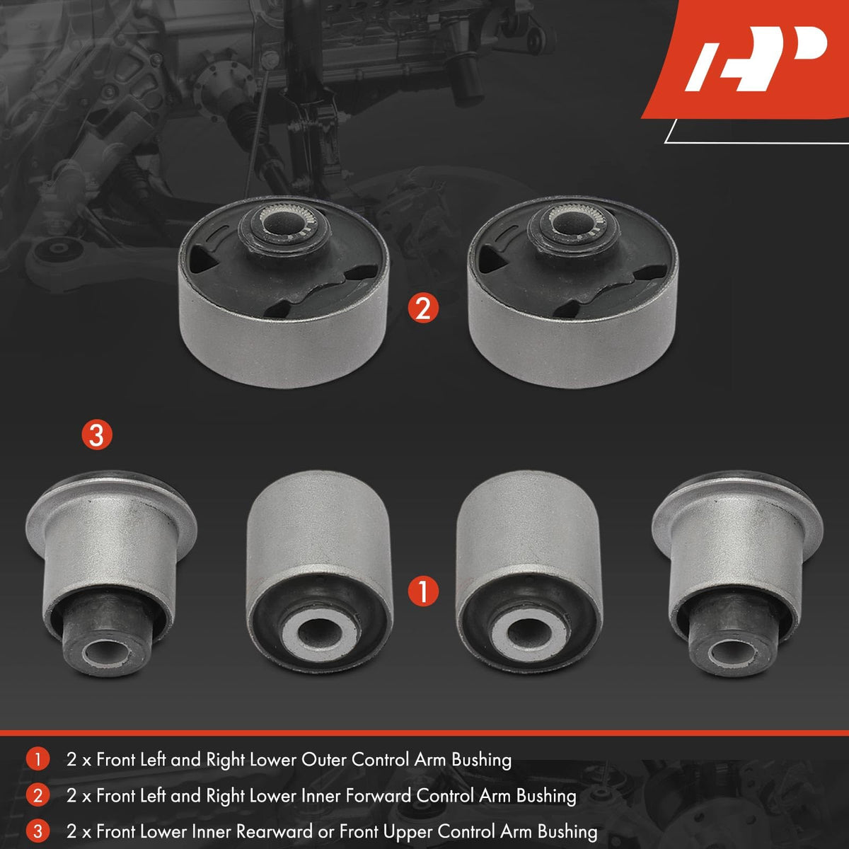 A-Premium Front Lower Control Arm Bushing Kit