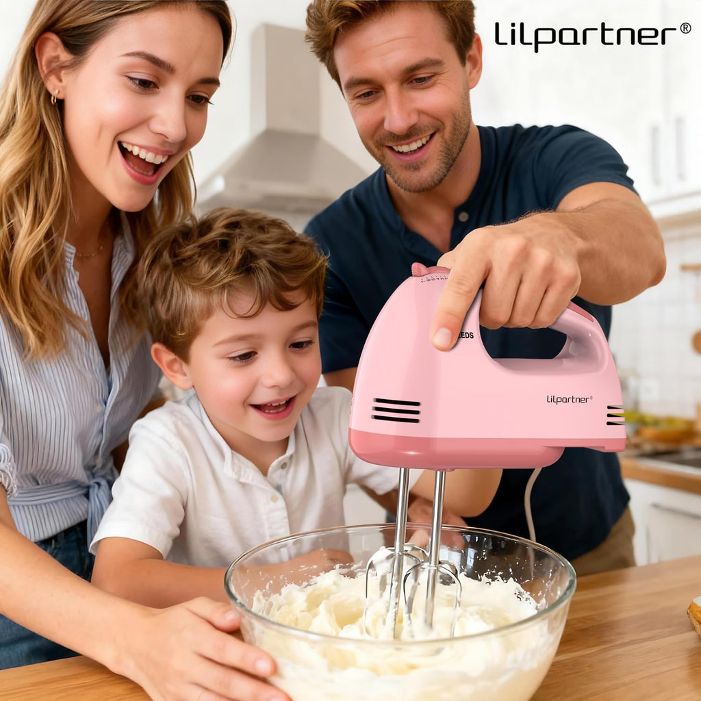 Hand Mixer Electric, Ultra Power Kitchen Hand Mixer With 7-Speed & 5 Stainless Steel Accessories for Whipping Dough