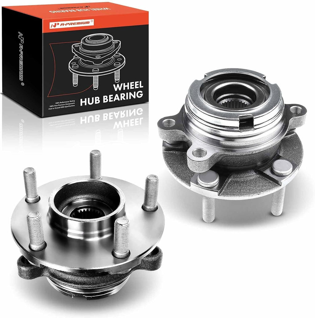 A-Premium 2 x Front Wheel Bearing and Hub Assembly with 5-Lug