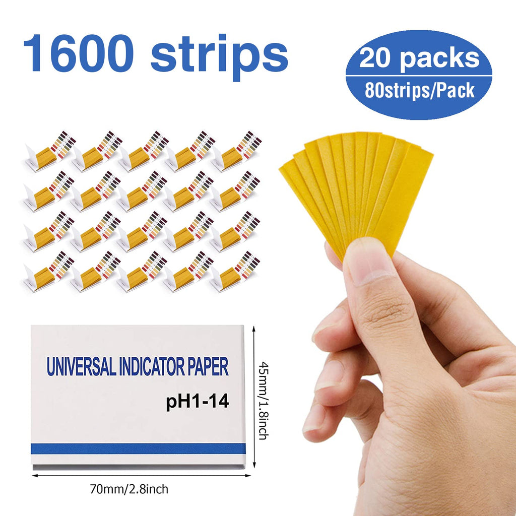 pH Test Strips, 1600 Strips Full Range Soap Making Testing Strips