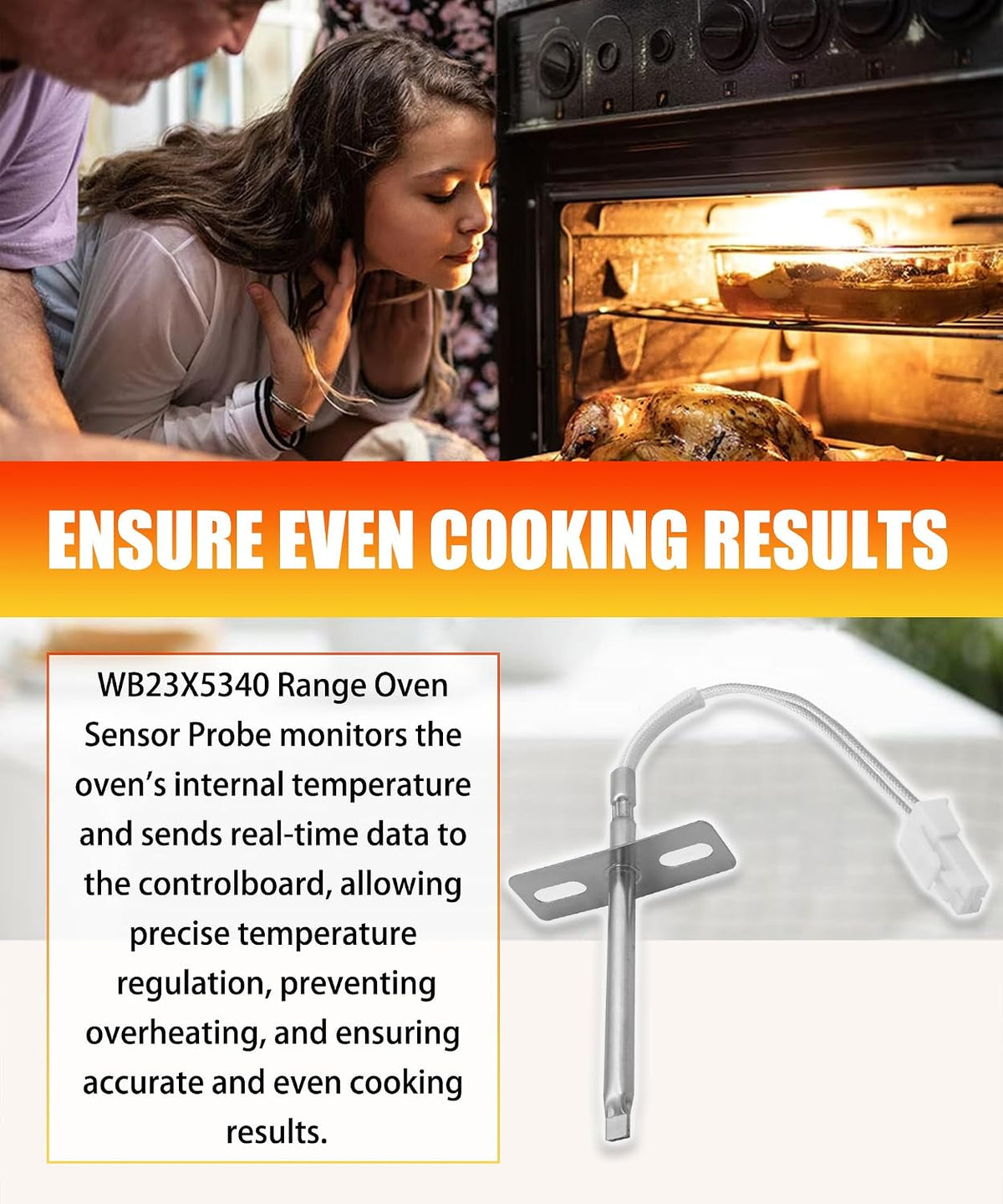 WB23X5340 Range/Stove/Oven Temperature Sensor