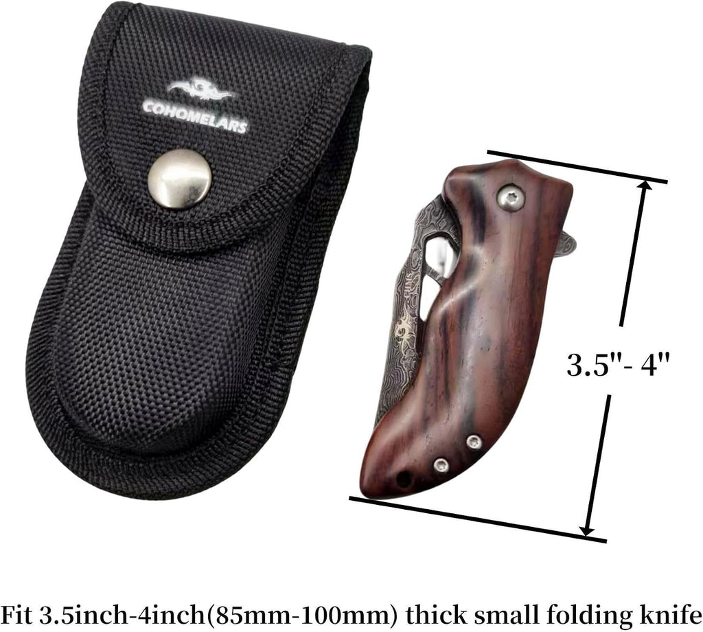 Nylon Sheath (Extra Small Size) for 3.5''-4'' Leatherman Multitool, Horizontally Carry Small Knife Case Fits