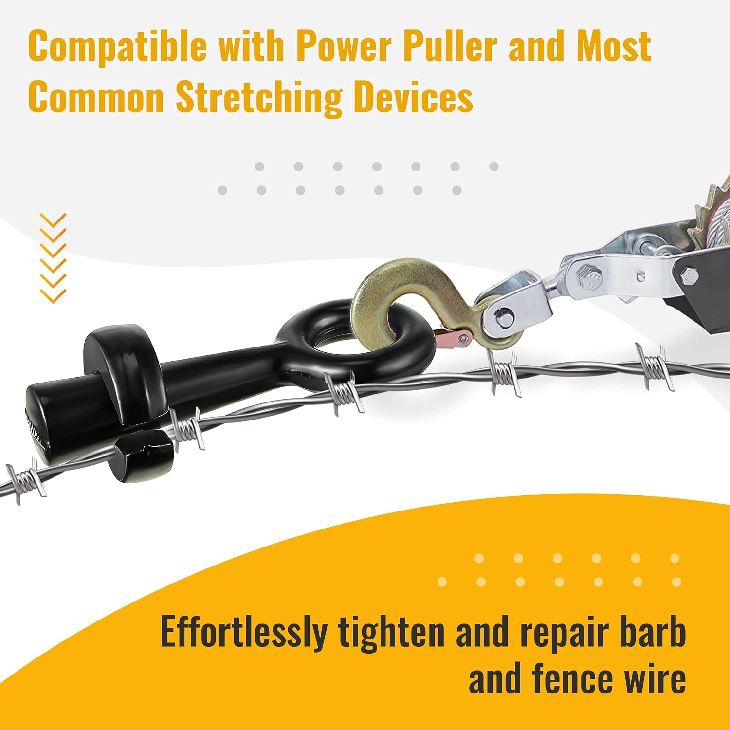 Barbed Wire Pullers, Replacement for S16111000 Wire Gripper for Barb Wire, Fence Stretcher Tool, Effortlessly Tighten