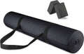 Signature Fitness All Purpose 0.25 Inch Thick High Density No Tear Exercise Yoga Mat with Strap & Lightweight