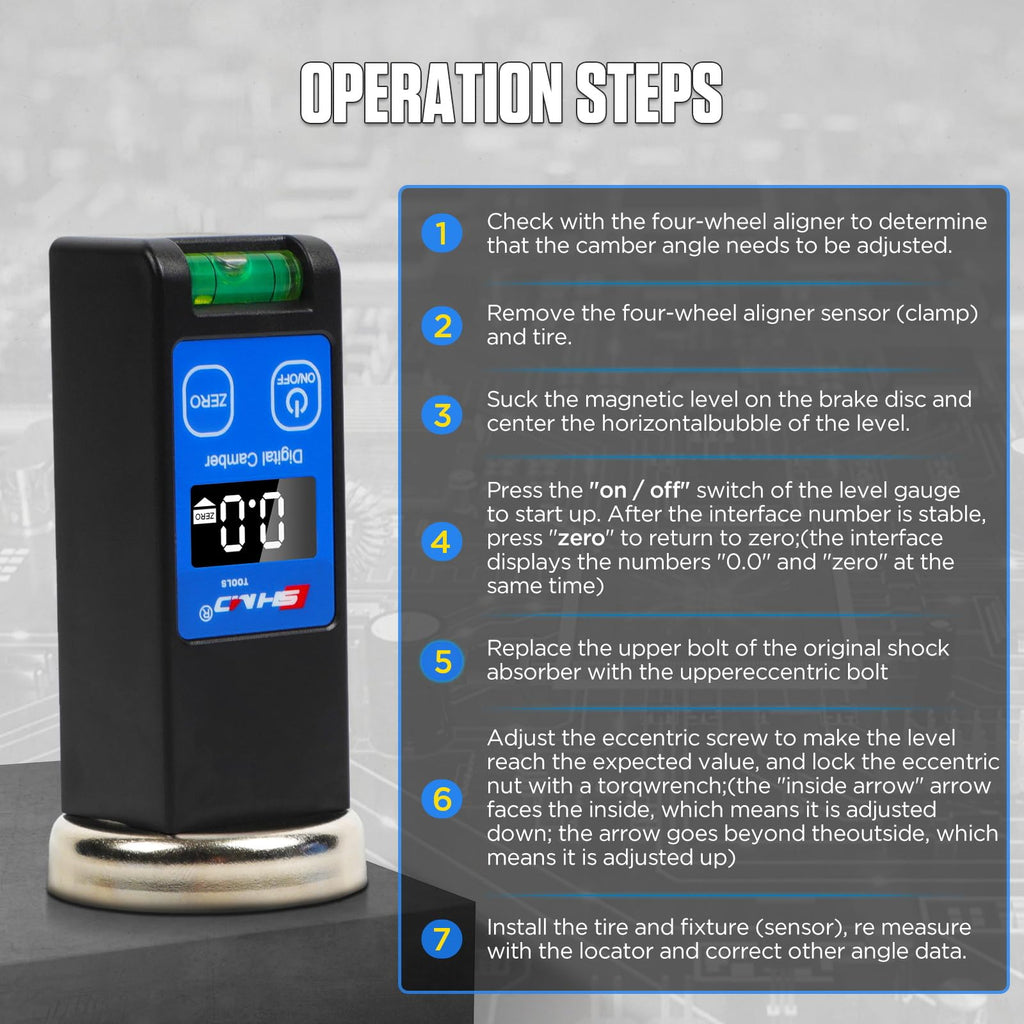 Universal Camber Gauge Digital Wheel Alignment Tool