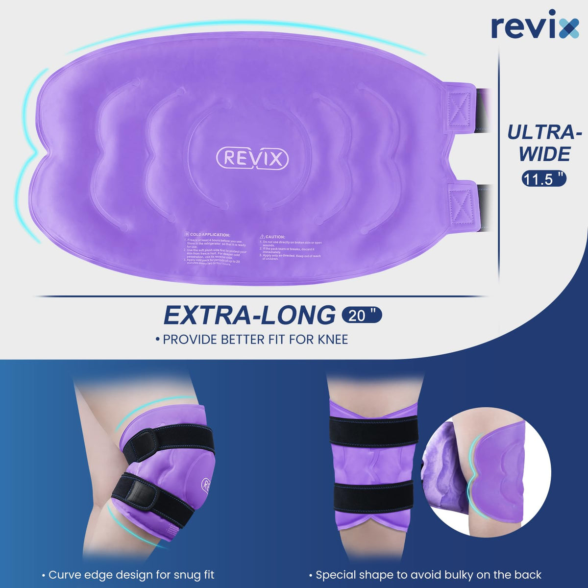 20" XXXL Ice Pack for Knee Discomfort, Extra Large Cold Pack, Purple