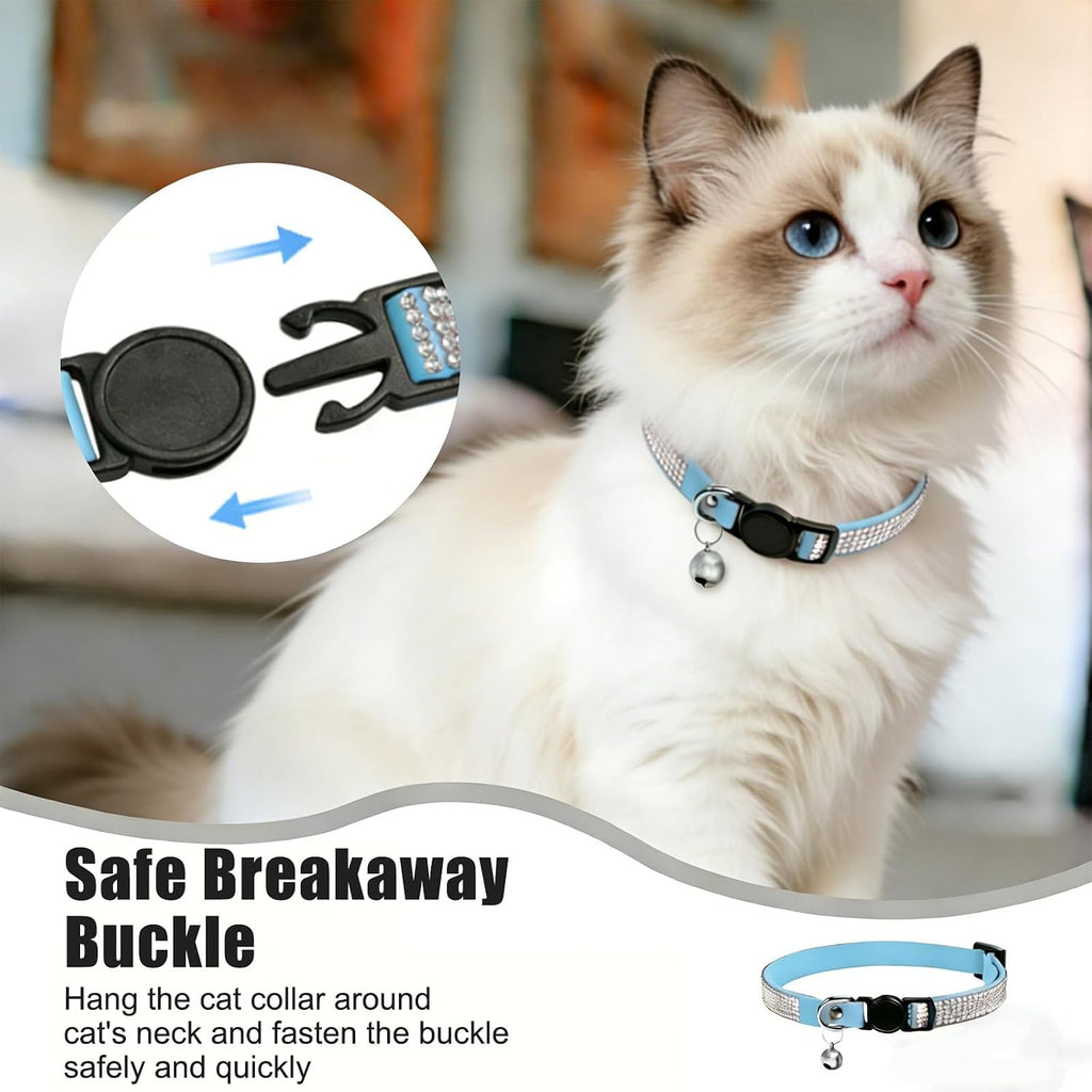 Rhinestone Cat Collar Breakaway (Blue)