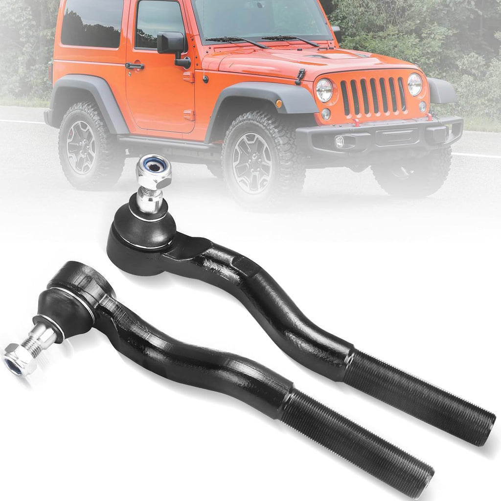 2pc ES800593 ES800594 Front Outer Tie Rod End Compatible with 2007-2017 Jeep Wrangler, 2018 Jeep Wrangler JK