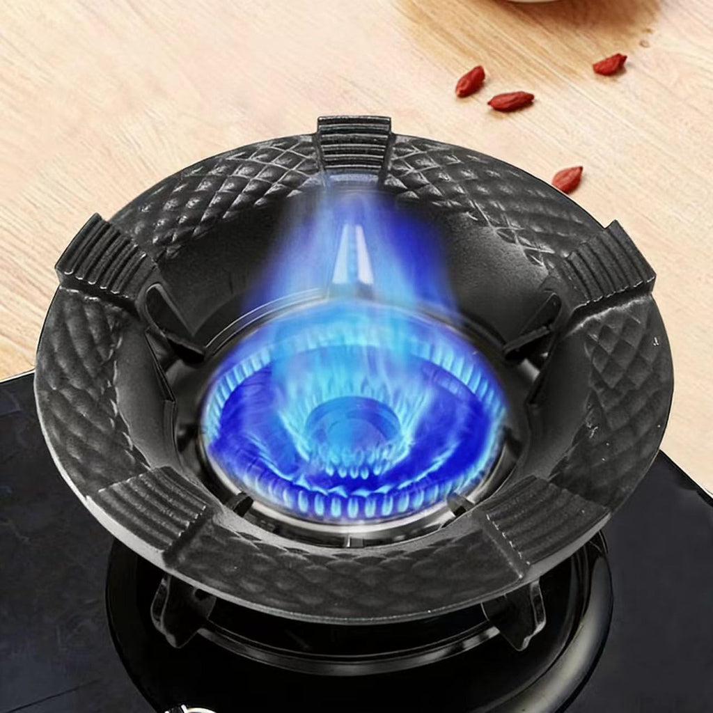Cast Iron Wind Shield & Energy-Saving Ring for Gas Stove (5-Claw-Fish-scale-like)