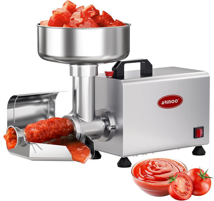 0.6HP Electric Tomato Strainer,Professional Tomato Milling Machine, Stainless Steel Food Mill For Tomato Sauce With