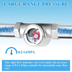 1" NPT Water Flow Indicator Flow Meter Indicator with Tape Stainless Flowmeter for Water Oil Gas