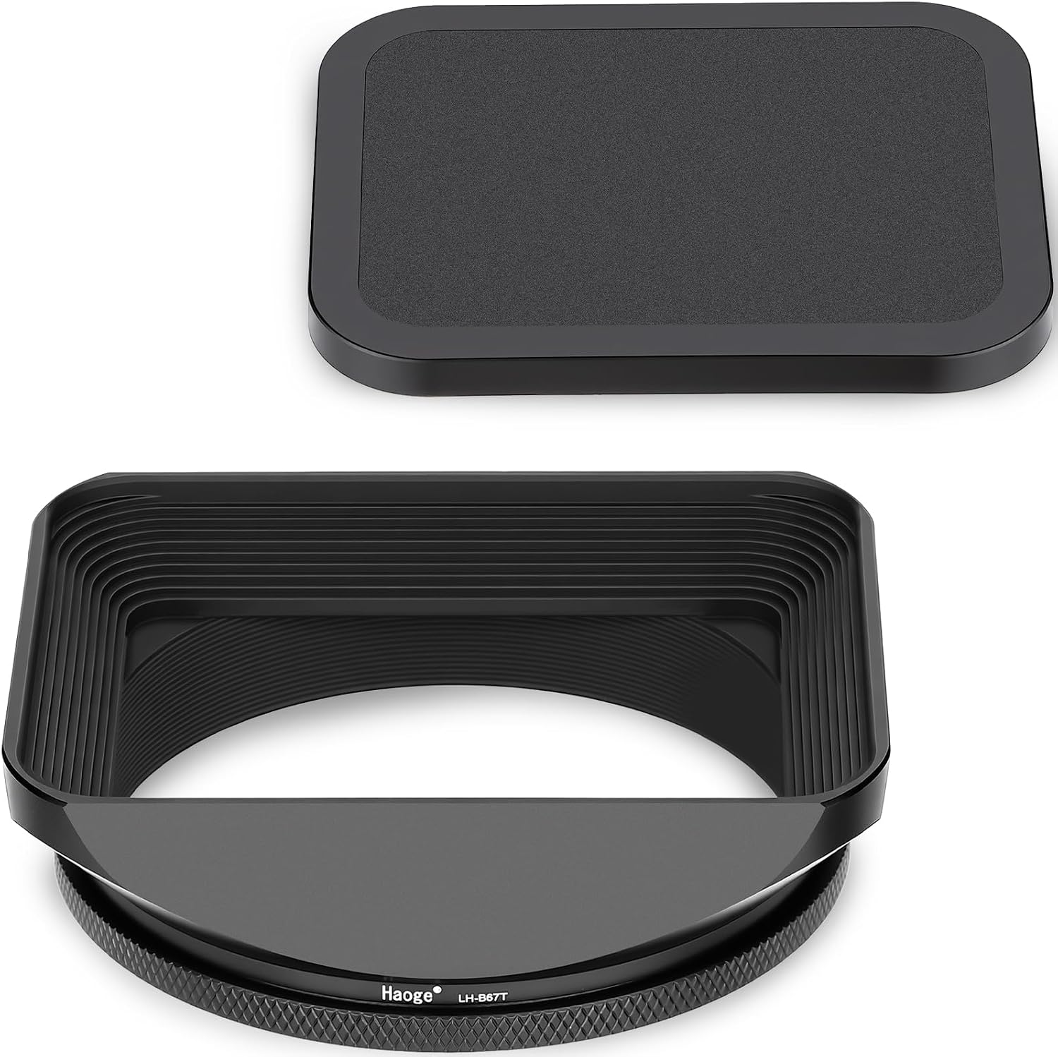67mm Square Metal Screw-in Mount Lens Hood Shade with Cap for 67mm Canon Nikon Sony Leica Leitz Carl Zeiss
