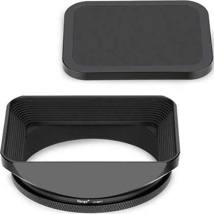 67mm Square Metal Screw-in Mount Lens Hood Shade with Cap for 67mm Canon Nikon Sony Leica Leitz Carl Zeiss