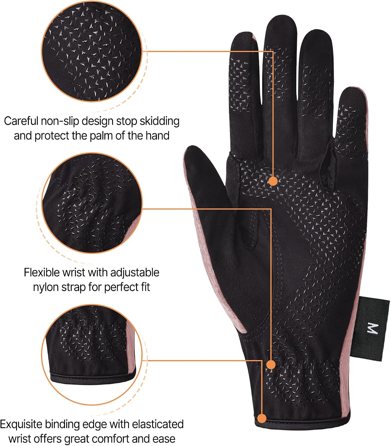 Women's Horse Riding Gloves Stretchable Equestrian Gloves