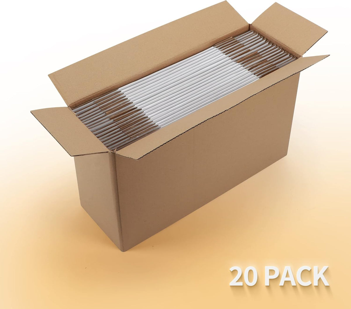 11x8x2 Inches Shipping Boxes Set of 20 White Corrugated Cardboard Mailing Boxes for Packaging, Small Business
