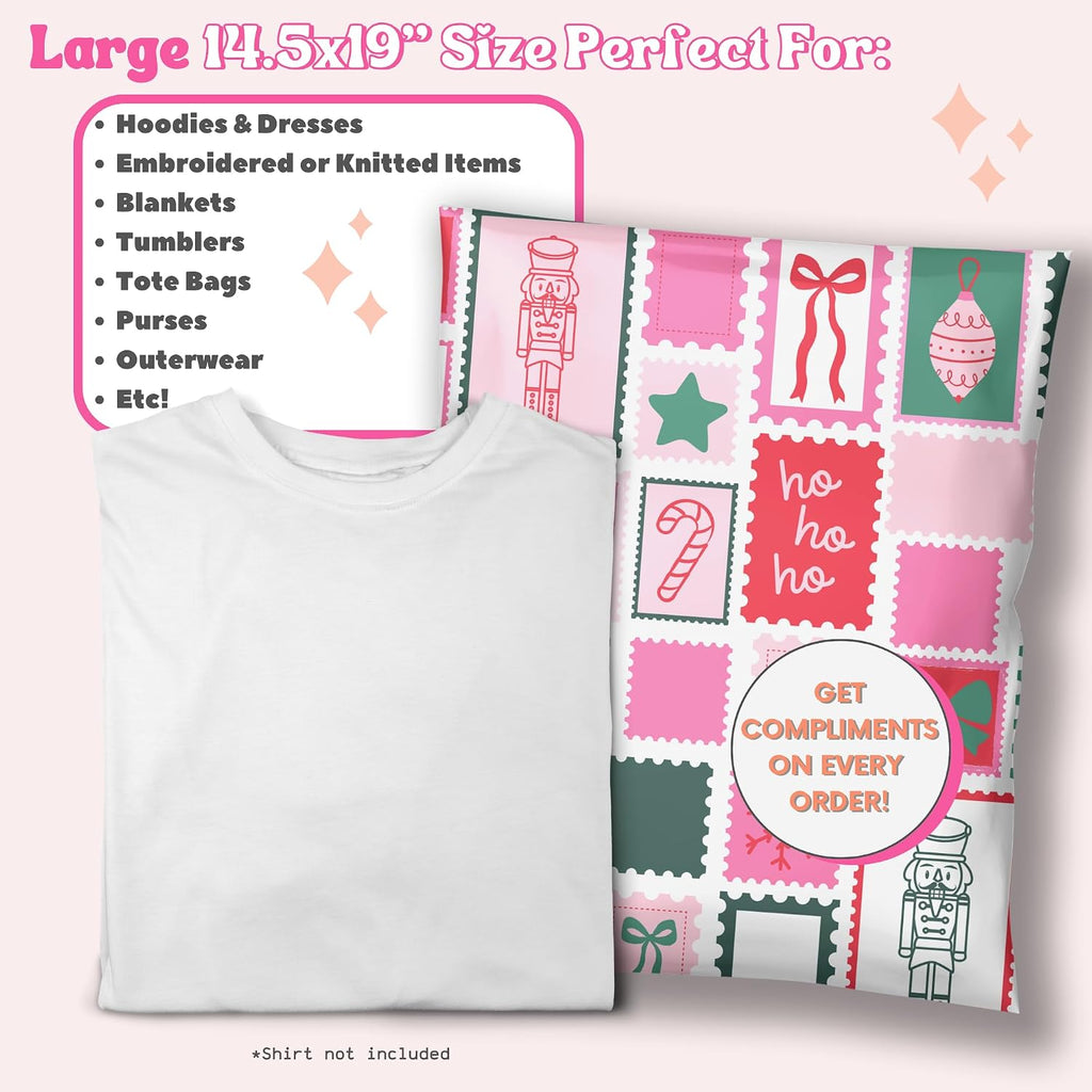 Christmas Poly Mailer Polybag Packaging Cute Shipping Bags