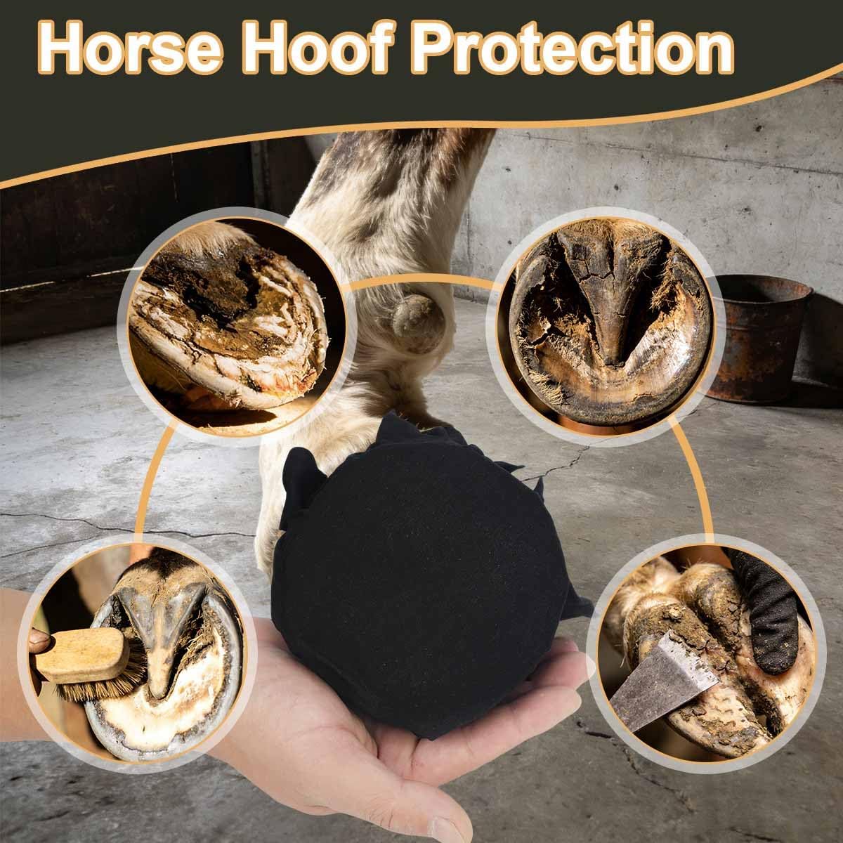 12 Pack Horse Hoof Tape, Hoof Abscess Pads Wrap for Horse, Breathable Hoof Tape Hoof Packing for Hoof Laminitis