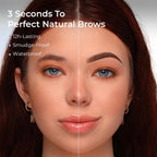 Eyebrow Stamp Kit, Brow Stencil Easy to Use & Natural Looking, Pigmented Long Lasting Eye Brow Cream with Brush and