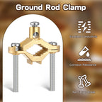 Feekoon 6 Pcs 1/2" to 1" Ground Clamp, #10 to #2 Wire Range