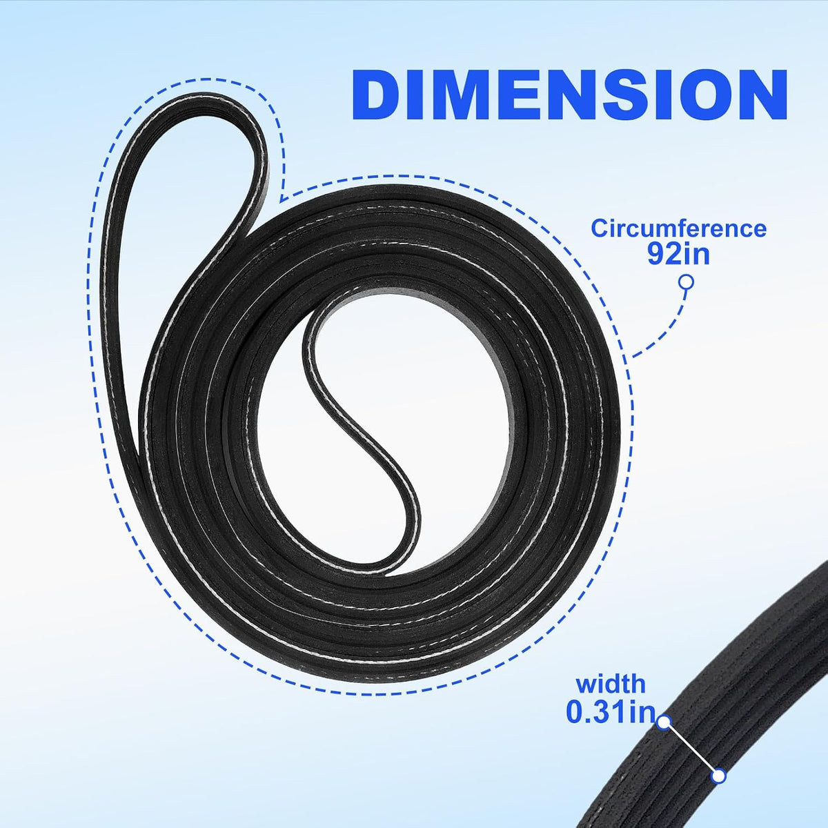6602-001655 Dryer Belt Replacement Part Compatible with Samsung