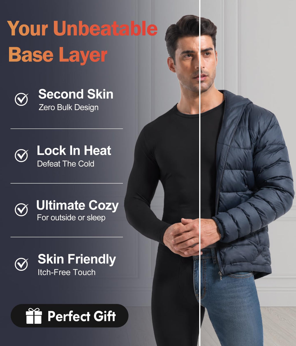 Mens Thermal Underwear Long Johns Sets Cold Weather Base Layer