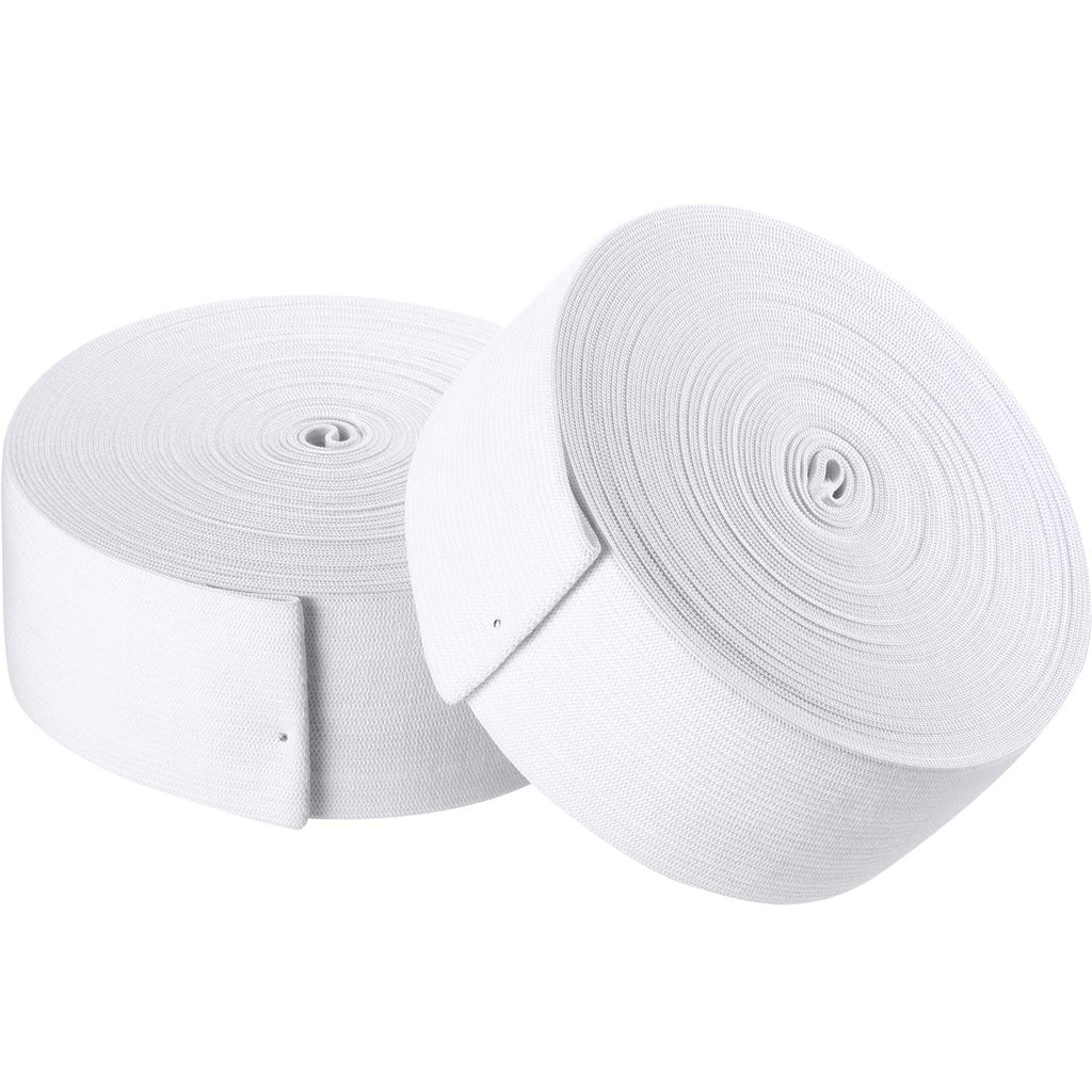 Elastic Spool(2 Inch x 22 Yard,White)