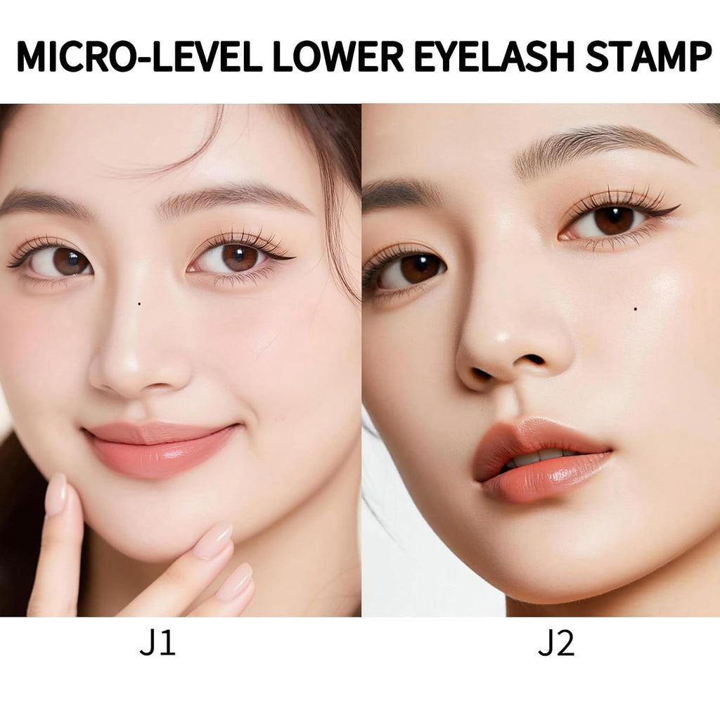Black Box Eyelash Stamp Kit,3-In-1 Wing Eyeliner & Lower Lash & Freckle Marking Stamping Tool