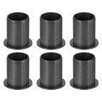 uxcell 6Pcs Flanged Sleeve Bearings,ID17mmxOD19mmxL25mm POM Bushing,Black
