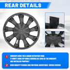 4 Packs Hubcaps 13 Inch, 13" Wheel Covers Replacement, Lacquer