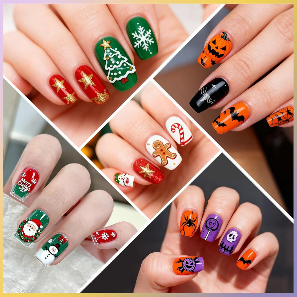 15Pcs Nail Stamping Kit Nail Stamp Plate 8 Nail Stamping Gel Polish