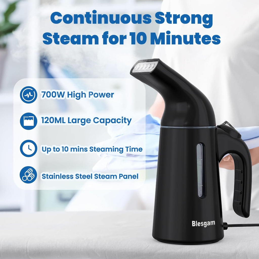 Steamer for Clothes 700W, Fast Heat-up in 40S Clothes Steamer | 120ML Water Tank, 25g/min Strong Penetrating Steam