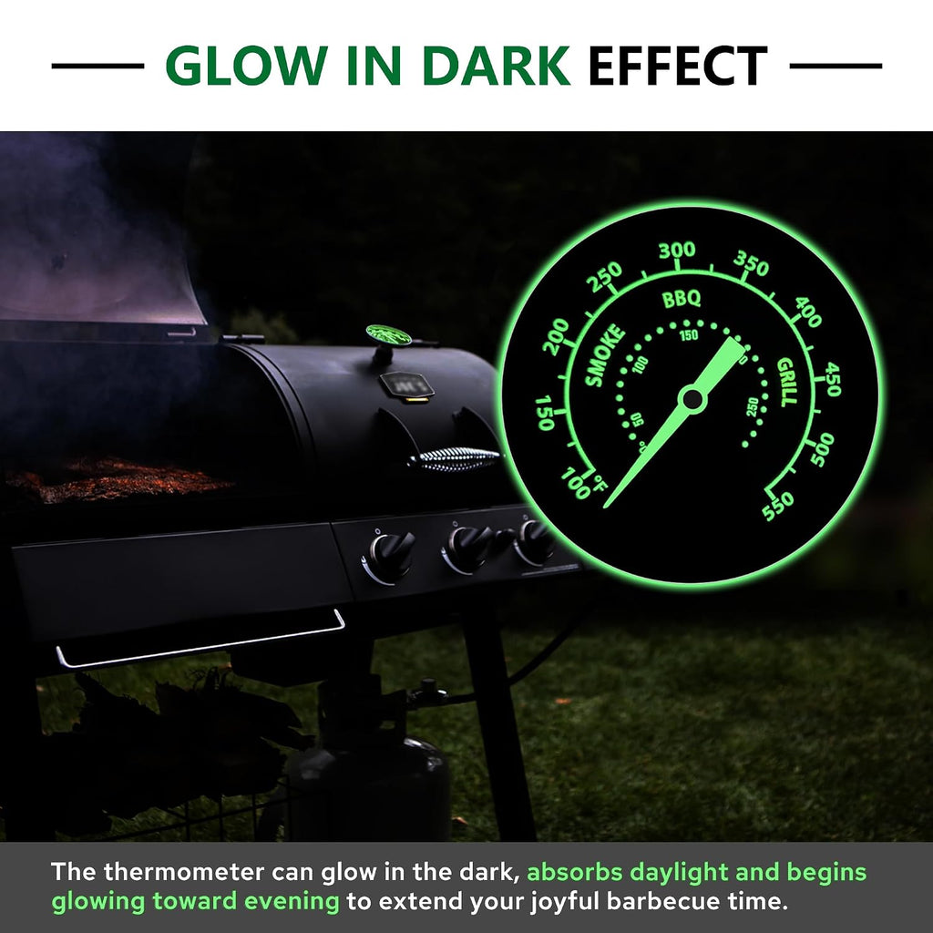 Accurate Grill Thermometer for Oklahoma Joe’s Smoker, 3695528R06 for Longhorn/Highland, Glowing Temperature Gauge for