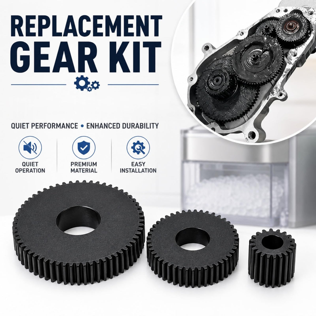 Replacement Gear Kit Compatible With GE Opal Ice Maker 1.0 & 2.0