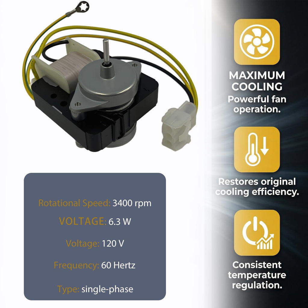 Upmbzie GK00986 Evaporator Fan Motor Replacement for 2183833 2163766 2176298 2183448 2200546 2205138 WP4389142 CKD205138X