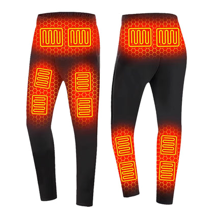 Heated Pants Men Thermal Long Johns Heating Baselayer Bottom for Hunting