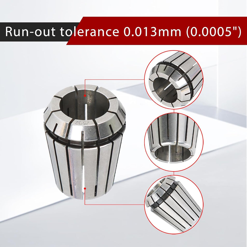 findmall ER32 1/32-13/16 Inch Collet Set 26Pc with 2 Hooks