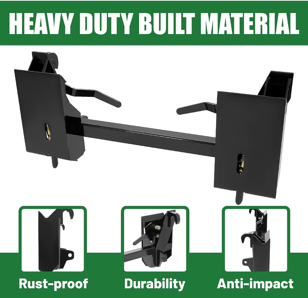 4000Lbs Universal Quick Attach Skid Steer Adapter Bucket Latch Compatible with Global John Deere Loaders Skid Steer