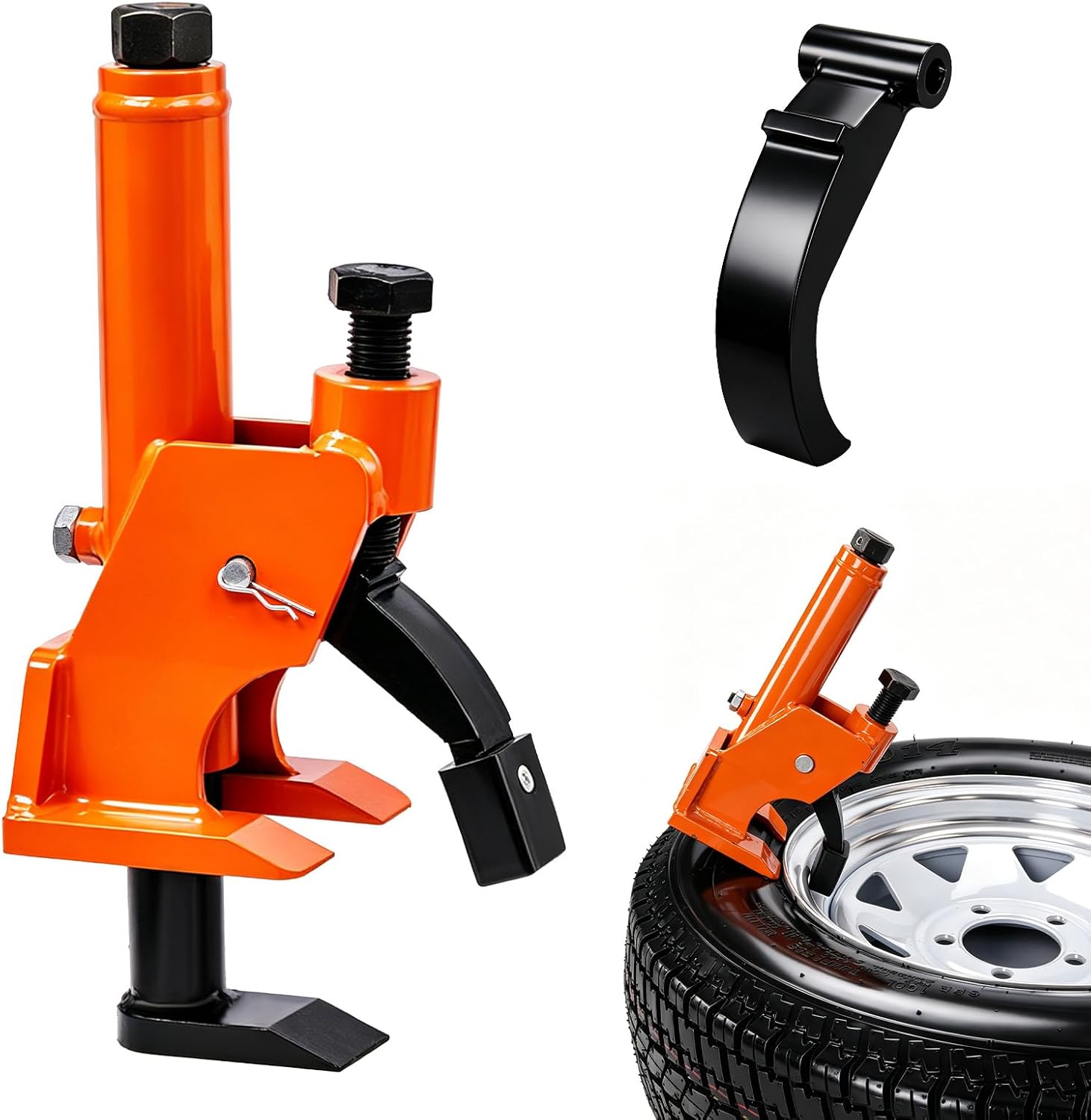Manual Tire Bead Breaker with Rubber Pad Protector,38''-42'' Tires Changer, Easy-Operated Tire Repair Tool for