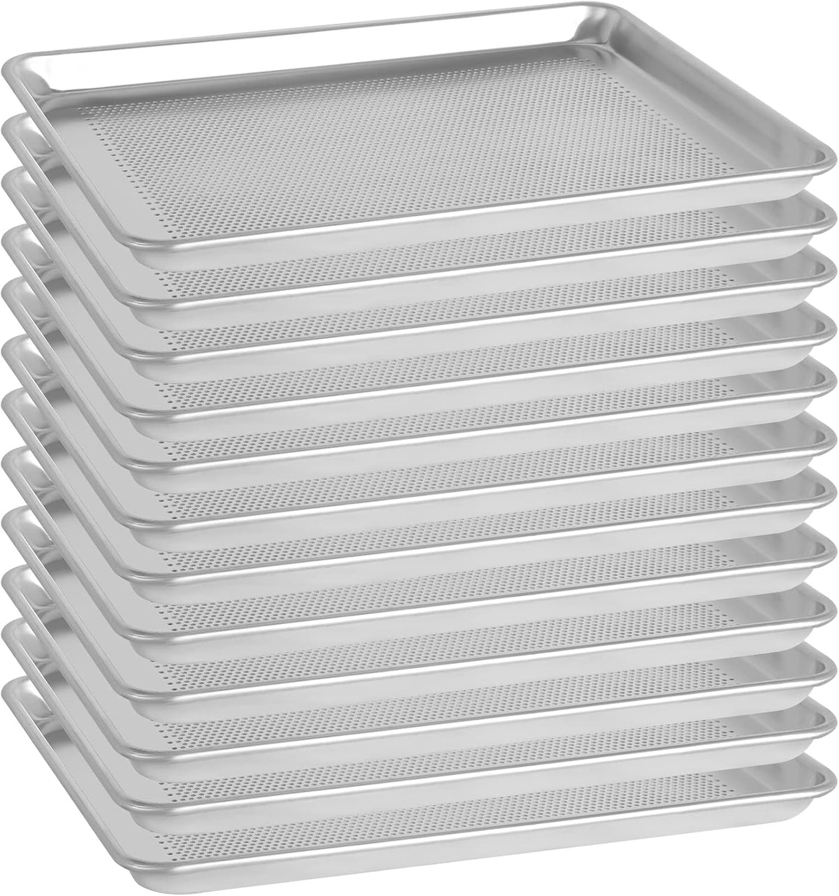 12 Pack Perforated Half Size 18" x 13" Baking Sheet Pan