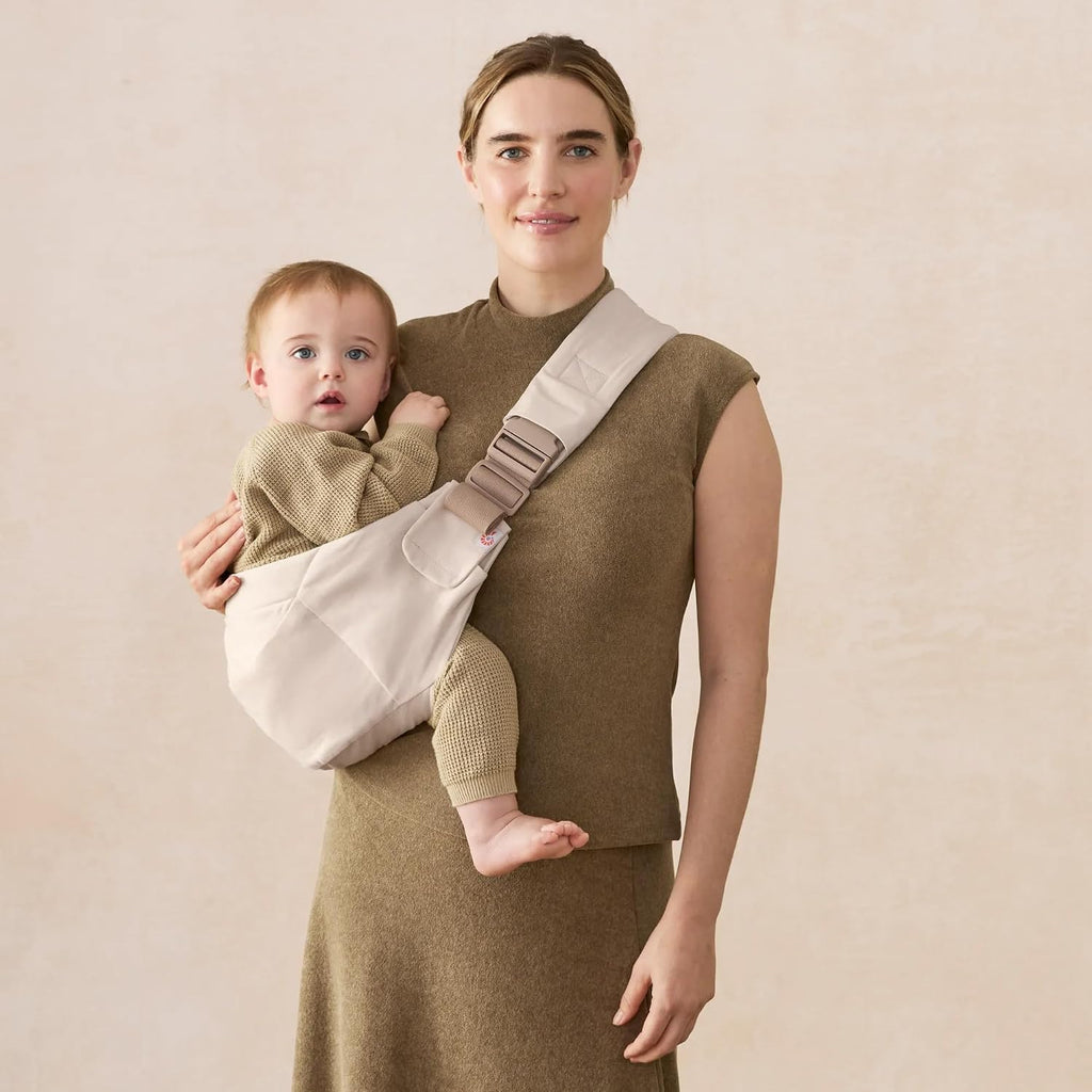 Upsie Sling Baby Carrier for Babies and Toddlers 6-48 Months | 2-Position Ergonomic Baby Carrier with Front Storage