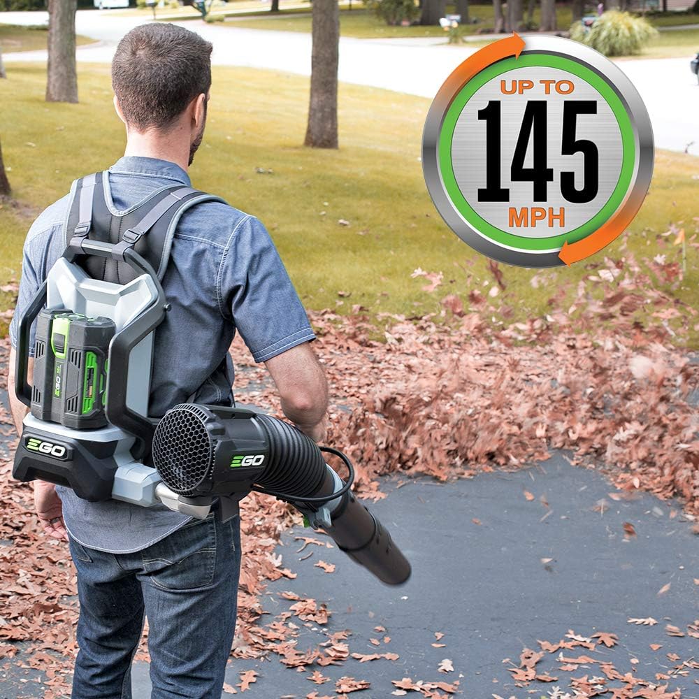 Backpack Leaf Blower, Cordless Electric 600 CFM, Includes 56V 7.5Ah Battery and Charger - LB6003
