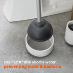 Quick Drying Toilet Plunger, White