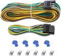 25Ft 4 Pin Trailer Wiring Harness Extension Kit, 4-Way Flat Plug, 5-Wire Male & 4-Wire Female Connector with 18 Gauge