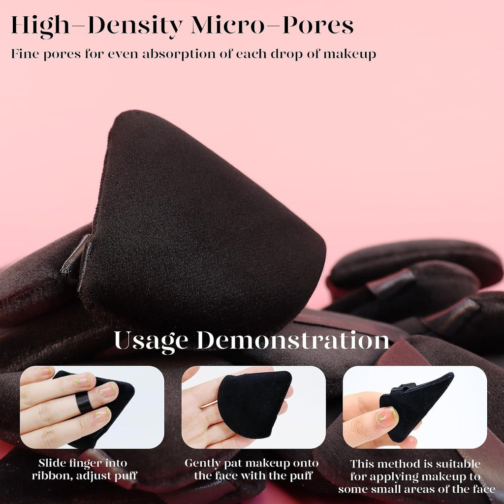 Powder Puff, 12pcs Face Triangle Powder Puffs for Loose & Foundation