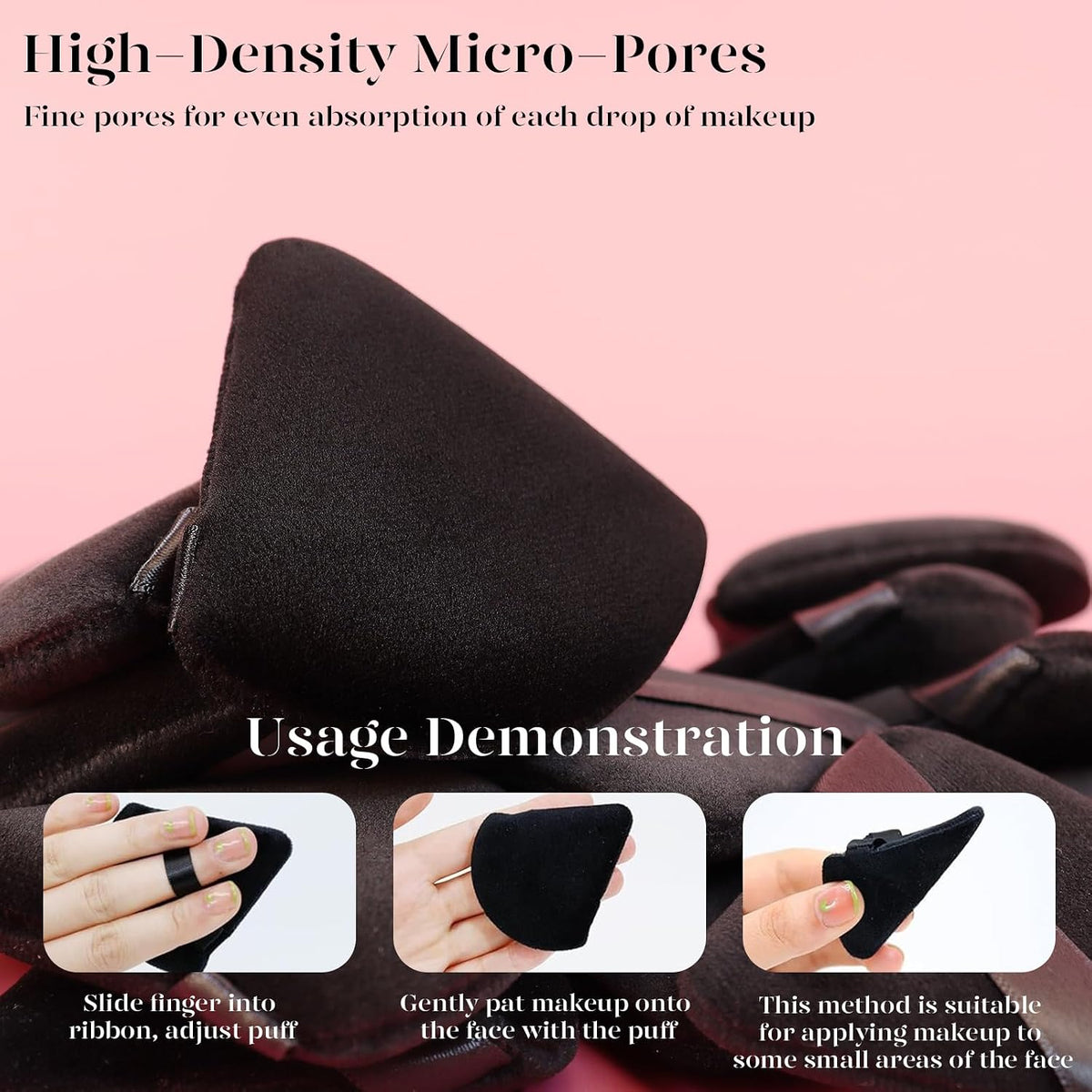Powder Puff, 12pcs Face Triangle Powder Puffs for Loose & Foundation